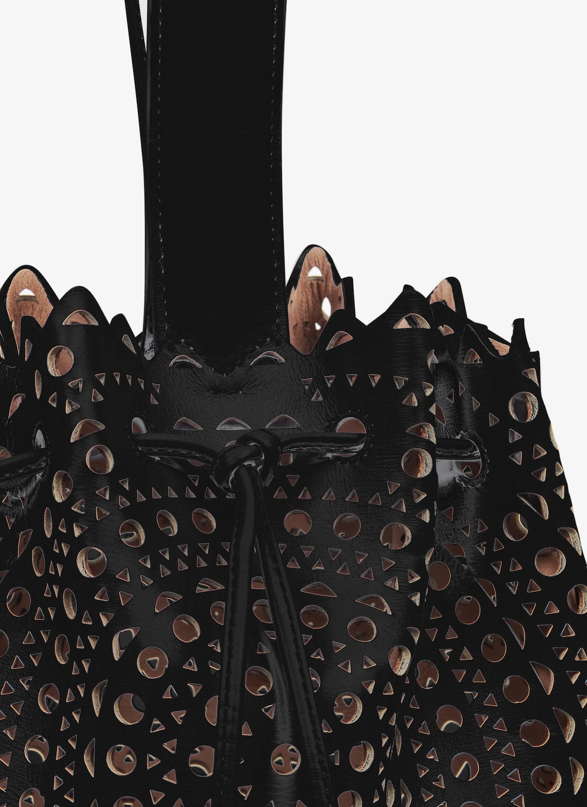 BOLSO ROSE MARIE DE PIEL DE BECERRO CON MOTIVO VIENNE ALAÏA NEGRO BOLSO ROSE MARIE DE PIEL DE BECERRO CON MOTIVO VIENNE